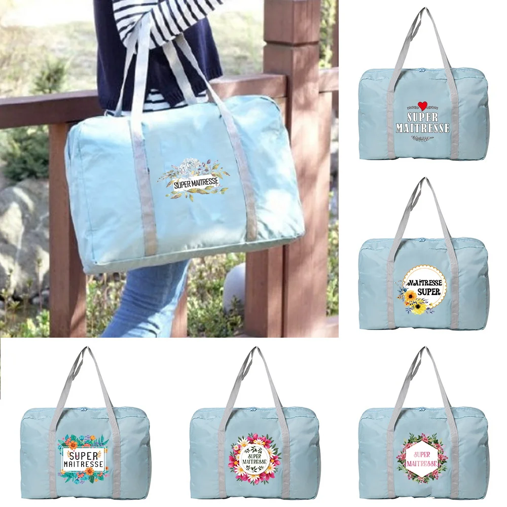 

Portable Foldable Luggage Travel Bag Handbags Unisex Organizer Traveling Accessories Large Storage Tote Bags Maitresse Print