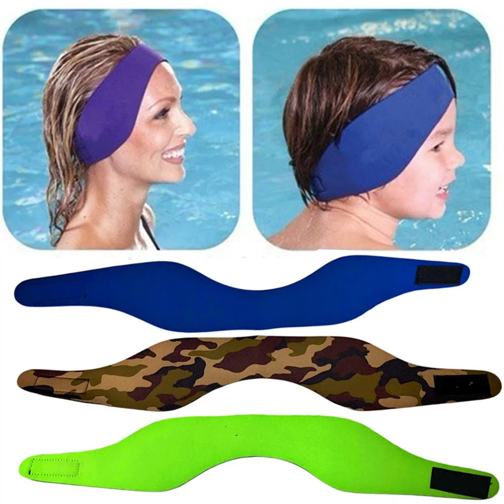 Adjustment Women Men Adult Kids Swimming Bathing Yoga Waterproof Ear Hair Band Headband Protector Watersport Neoprene Headband 4