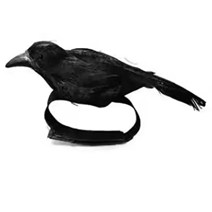 Fascia Per Capelli Corvo Gotico Con Piume Nere - Copricapo Realistico Per Halloween E Cosplay - 3