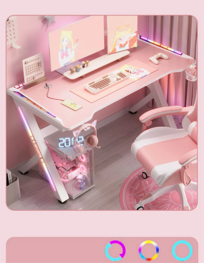 Description Picture 6 of itemGirl Bedroom Small Apartment Computer Desks Home Furniture Internet Cafe Desktop Computer Table Student Dormitory Study Desk Z