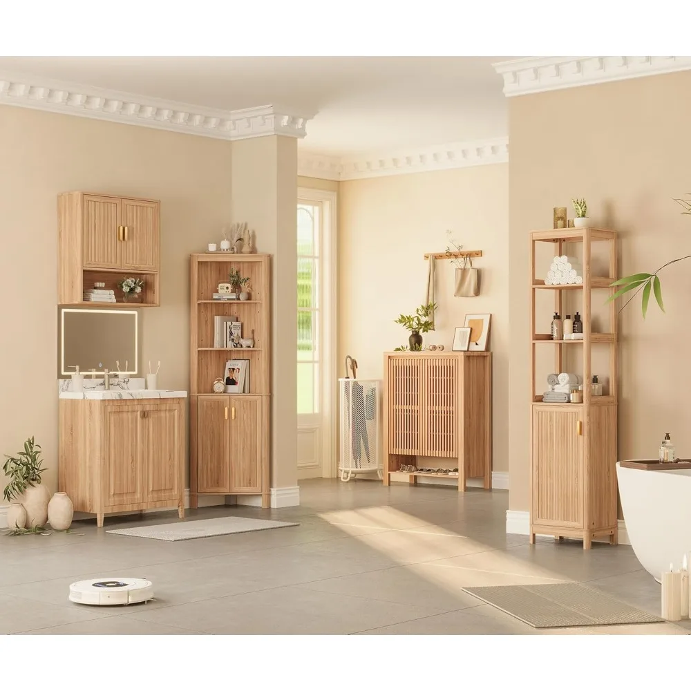 Adjustable Wood Over-the-Toilet Storage Cabinet 5