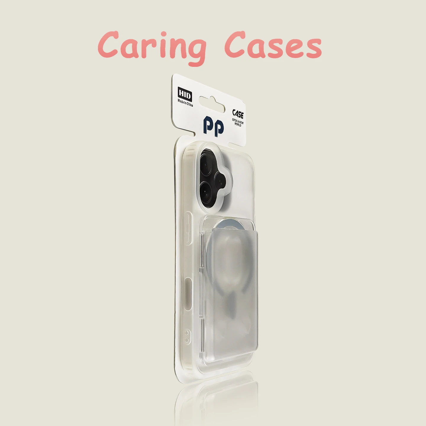 Yellow Shockproof MagSafe Card Holder Case with Frosted Clear Design and Lanyard
