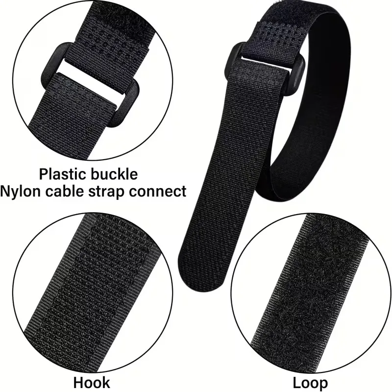 Versatile Self-Adhesive Hook and Loop Straps for Cable Management and Home Organization