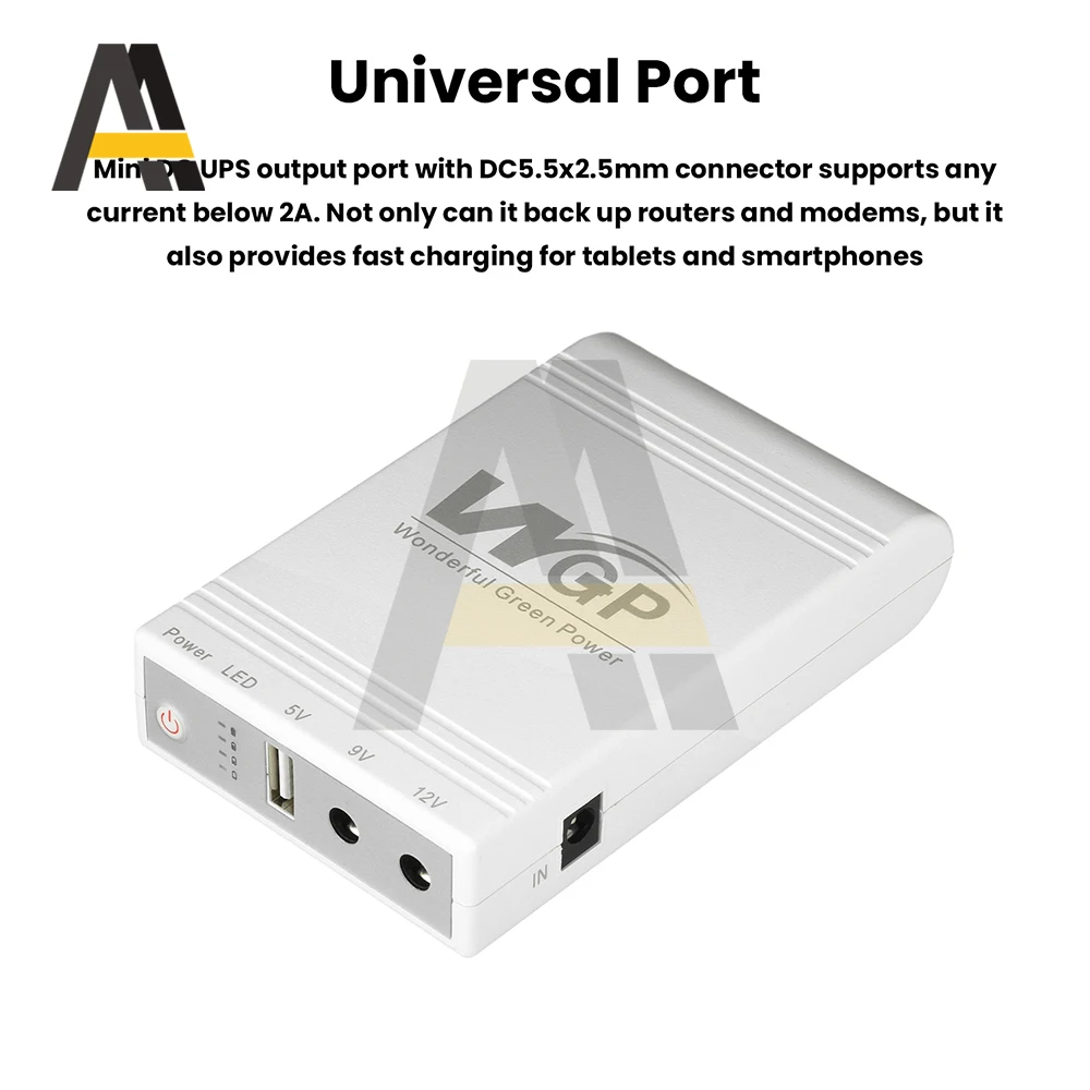 10400mAh Mini UPS Router Optik Cat Adaptörü Kesintisiz Güç Kaynağı DC Yedek Güç Kaynağı 5V 9V 12V