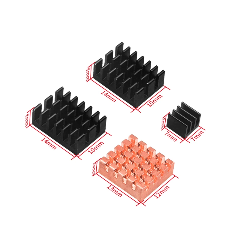 Raspberry Pi 5 Heat Sink Copper Aluminum Heatsinks Passive Cooling Pad with Self