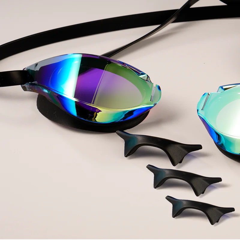 Professional high-definition racing anti-fog waterproof goggles can adjust the size of the bridge of nose and fit comfortabl swimming goggles