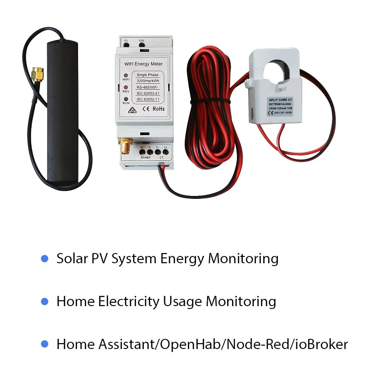 Bidirectional Single Phase WiFi Energy Meter,250A,power consumption