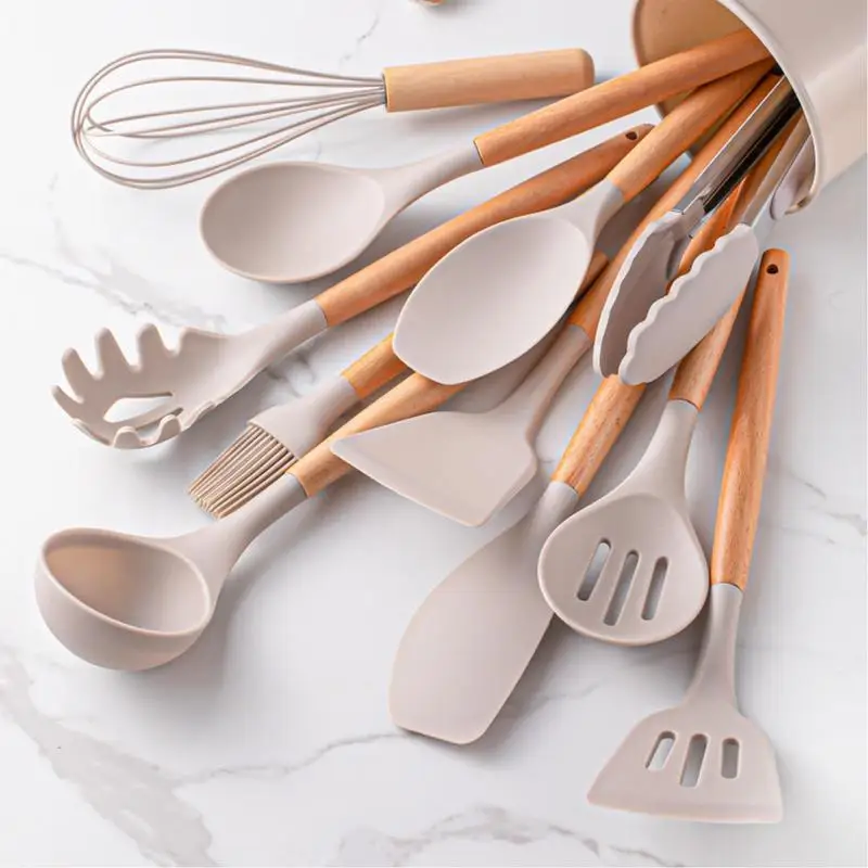 

12PCS Kitchen Utensil Set Heat Resistant Silicone Kitchenware Cooking Utensils Non-Stick Cooking Spatula Set With Storage Box