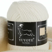 YUYOYE 100% Merino Wool 3-Ply Yarn for DIY Hand Knitting Warm Soft Scarf Cashmere Woven Colorful Hat Lightweight Crochet Threads 1