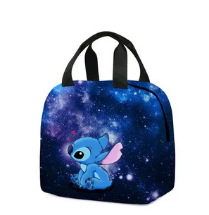 

MINISO 3D Printing New Product Stitch Stitch Lunch Bag for Primary School Students Ice Bag Box Lunch Bag Best Gift for Children