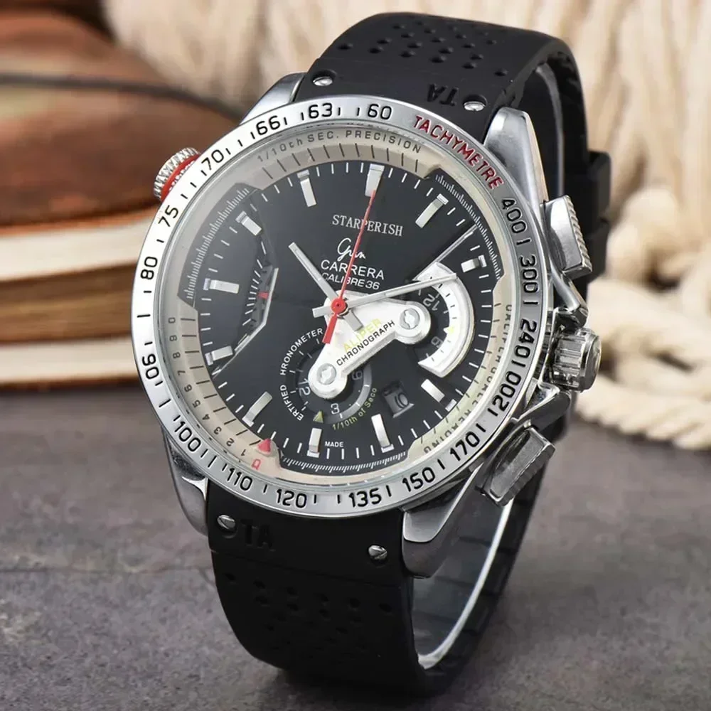 

Top Original Brand Watches For Mens Multifunction Classic CARRERA Sport WristWatch Business Chronograph Automatic Date AAA Clock