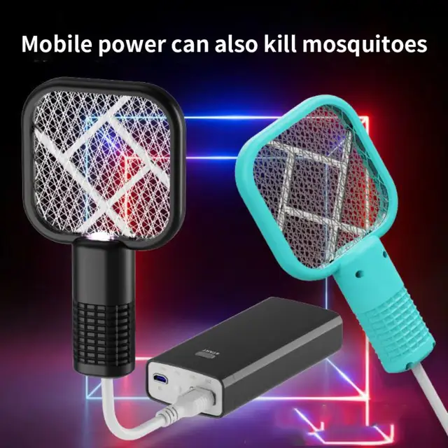 Fly Bug Zapper Elektromos Szúnyog Swatter Sütő Rovar Ütők Swatters Mosquitos Killer Trap Usb Outdoor - Image 3
