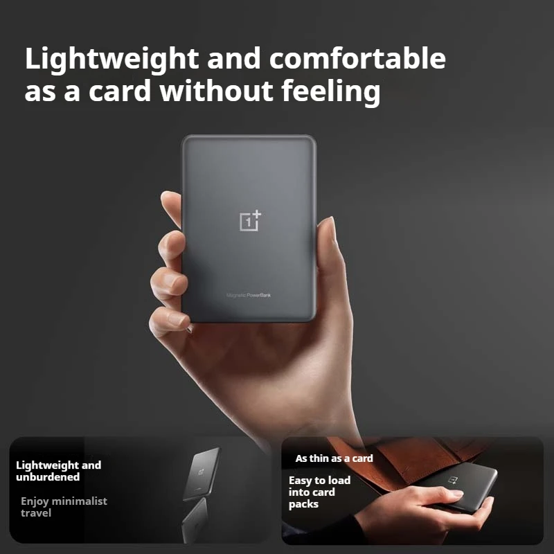 OnePlus Magnetic Power Bank 5000mAh Ultra-Thin 0.88cm Wireless Charging NTC Temperature Control Custom Design Portable Charger f 3