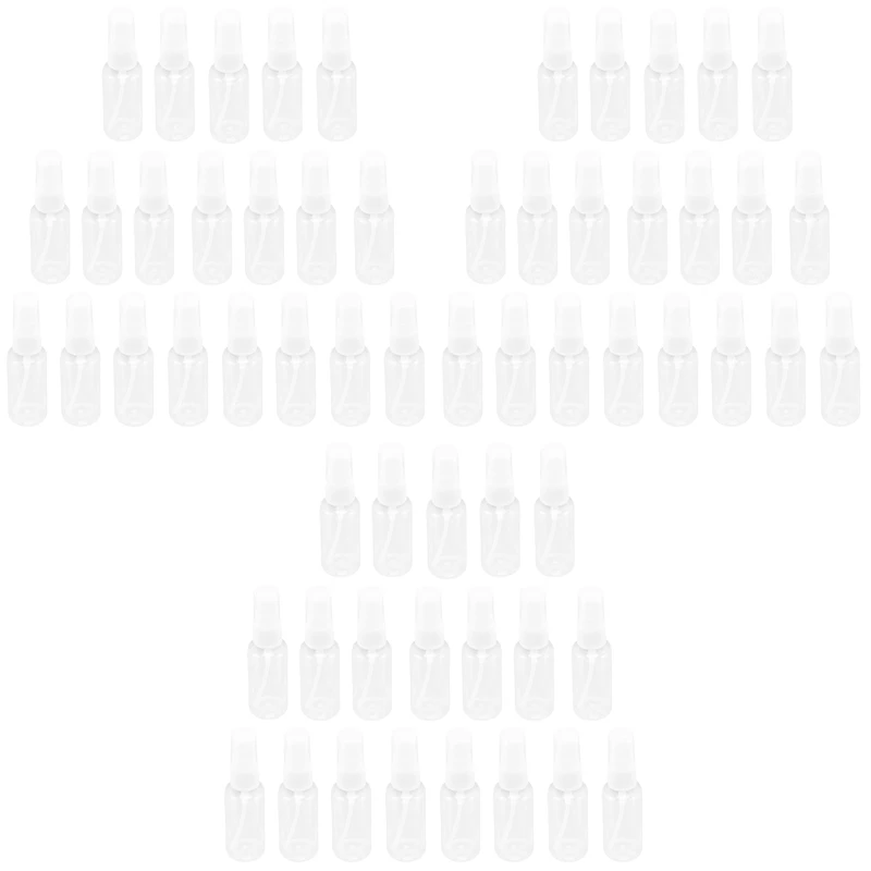 

60 PCS 30 Ml(1Oz) Clear Plastic Mist Spray Bottle,Transparent Travel Bottle,Portable Refillable Spray Sprayer Bottle