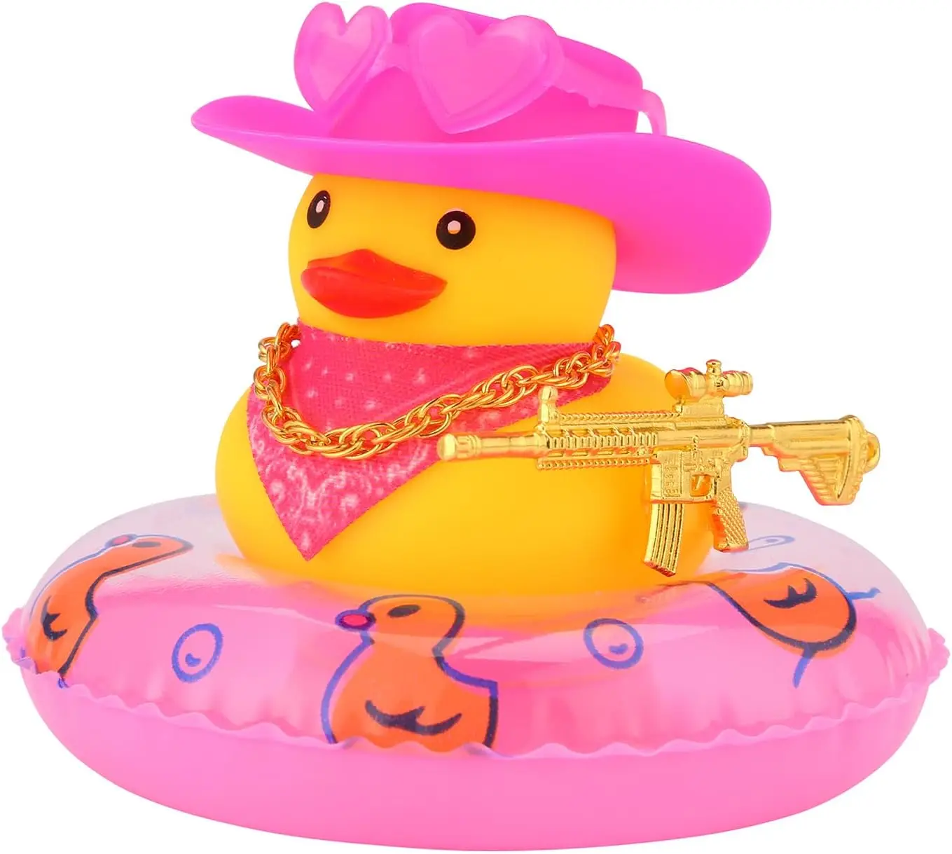 Cowboy Hat Rubber Duck Decorations - Cute Summer Ducklings for Birthday Parties, Office, and Car Décor