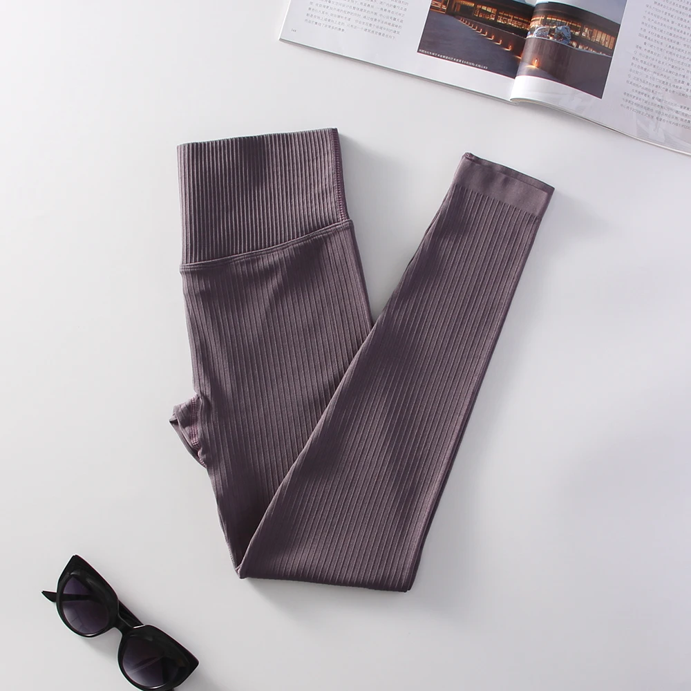Women's yoga long leggings that can be worn in all seasons, high-waisted, no front seam, tummy-tightening butt-lifting leggings 6