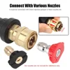 1/4 Inch Quick Connect Karcher K2-K7 Pressure Washer Adapter Coupling 1/4" Female Water Hose Fitting for Pressure Washer Gun 5