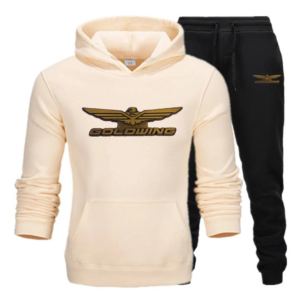 Men's Women Hoodies Trousers Outfits Sweatshirts Sweatpants Autumn Winter Fleece Sportswear+Pants Sets Goldwing Sign Tracksuits men s women hoodies trousers outfits sweatshirts sweatpants autumn winter fleece sportswear pants sets goldwing sign tracksuits