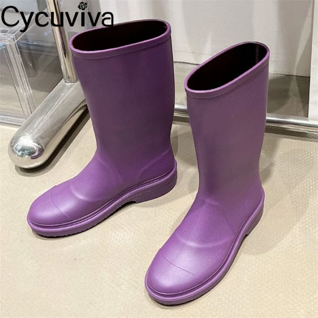 Luxury Brand Ankle Rain Boots For Women Rubber Square Heel Short Boots  Thick Sole Platform Chelsea Boots Women Brand Botas Mujer - AliExpress