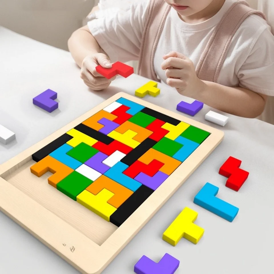 Buntes Holz Tangram Montessori Puzzlespiel Für Kinder_voghion.com
