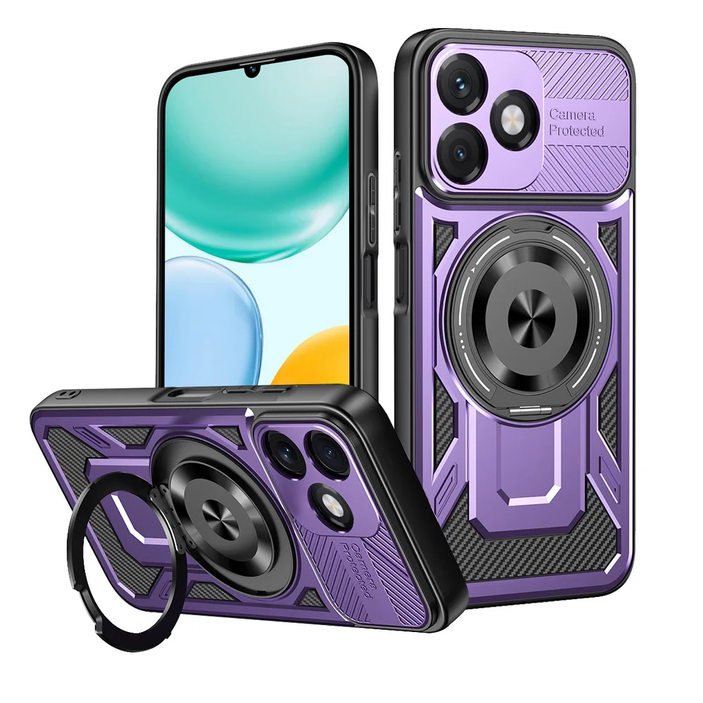 Multi-functional Rotatable Metal Ring Holder Magnetic Case - Protective Cover