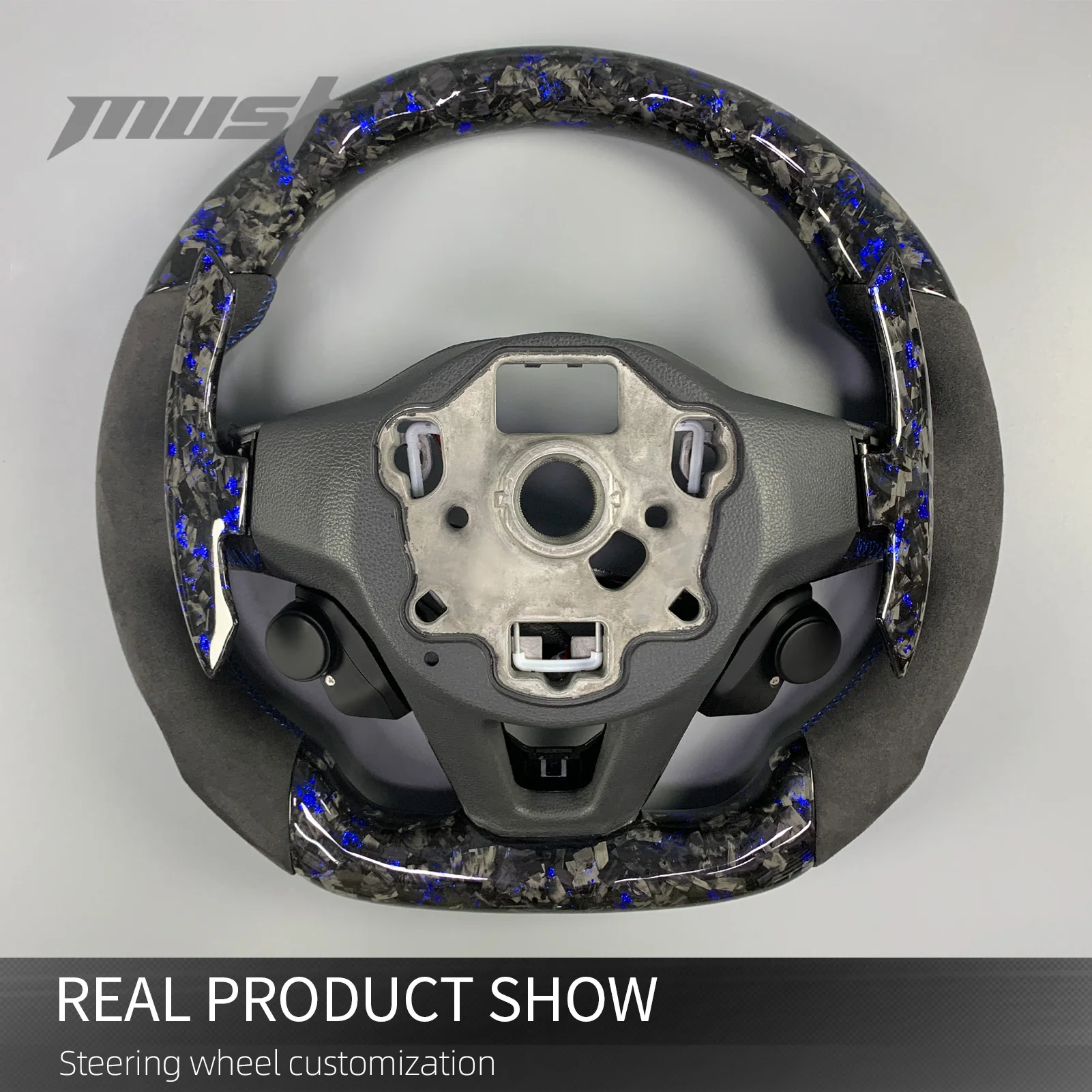 폭스바겐 VW MK8 2020-2025 골프 8 GTI R 투아렉 제타 티구안 CC ID3 ID4 ID7 맞춤형 스포츠 카본 파이버 스티어링 휠