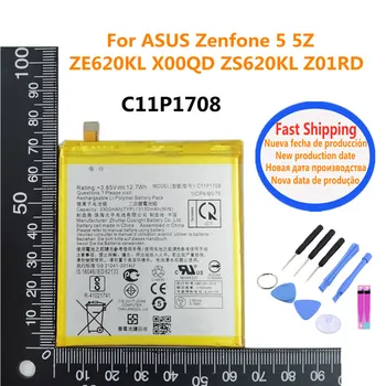 3300mAh High Quality C11p1708 Battery For ASUS Zenfone 5 5Z ZE620KL X00QD ZS620KL Z01RD Battery Bateria In Stock + Tools