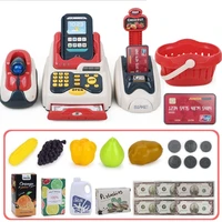 Kids Checkout Counter Supermarket Cash Register Toys Children Role Play Cashier Props Pretend Play Game Boys Girls Birthday Gift 2