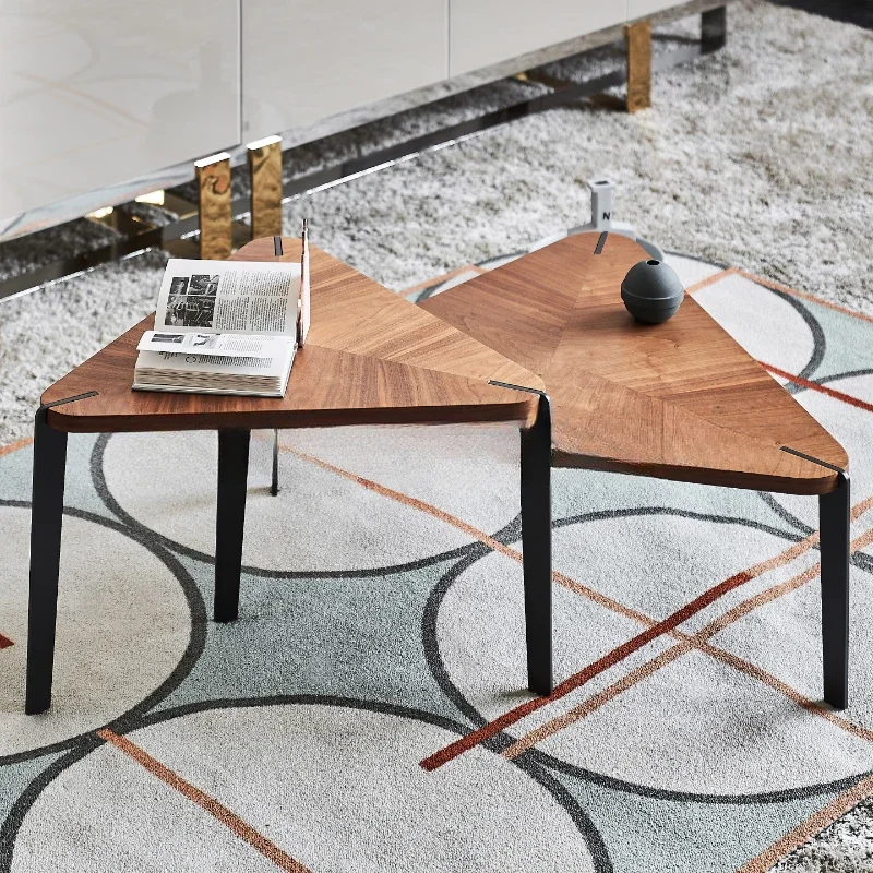 

/Tea table combination/Modern light luxury/Walnut wood veneer