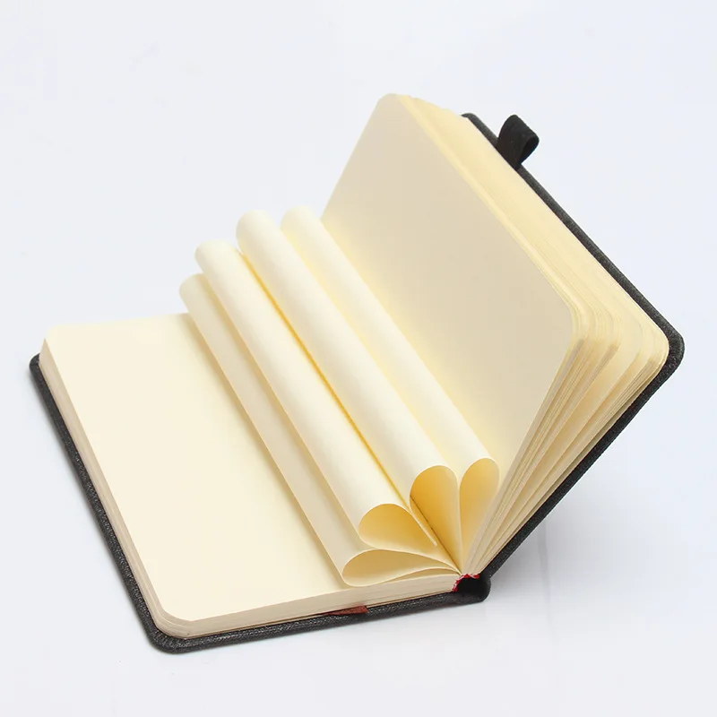 

6 Blank Notebook Linen Notebook Leather Student Diary Gift Painted Graffiti Notebook Hand