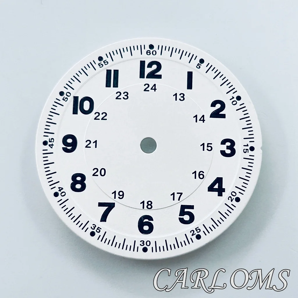 29mm Matte Black/Blue/White Watch Dial Without Logo