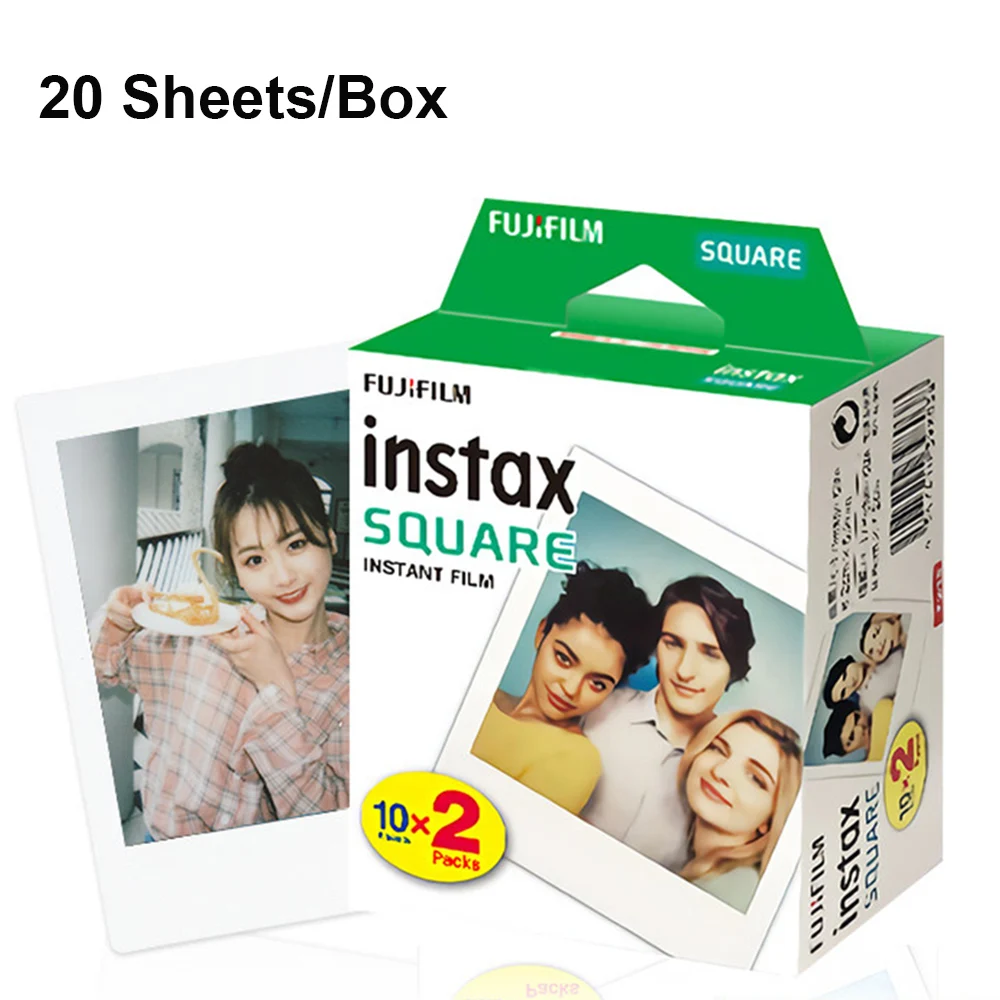 Instax SQ10 SQ6 SQ20 인스턴트 카메라용 SP-3 프린터 후지필름 인스탁스 스퀘어 화이트 엣지 필름 포토 페이퍼 10/100매