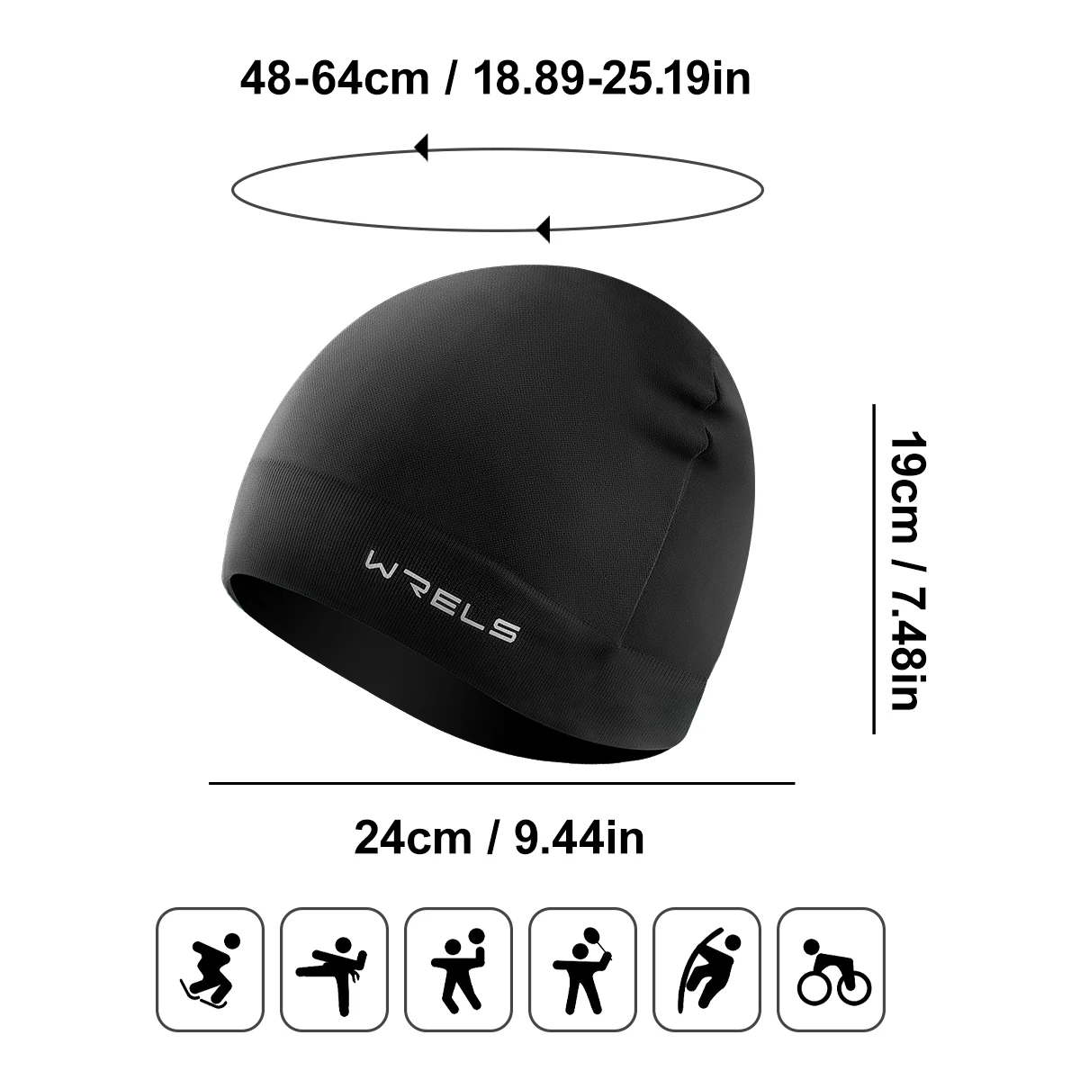 WRELS Winter  Cycling Caps Windproof Thermal MTB Bicycle Cap Ski Helmet Liner Running Motorcycle Hat Men Women Cycling Headwear