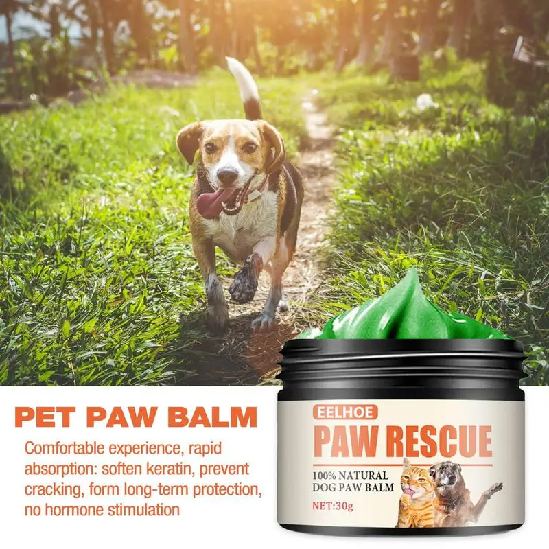 Paw Pad Balm 30g Dog Paw Wax For Dry Paws & Nose Paw Pad Lotion With Dog Paw Protection For Hot Pavement Nose Paw Moisturizer