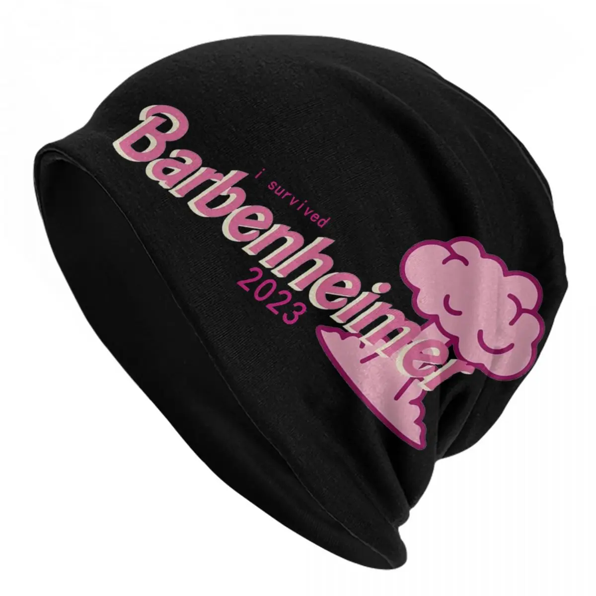 

Облегающая шапка Barbenheimer 2023, облегающие шапки-бини из пленки, Новое поступление, Женская Теплая двойная шапка, вязаная шапка