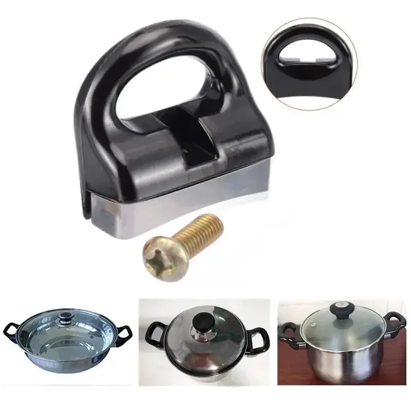 Short Side Handle Grip Replacement Pot Handles with Screw Universal Pressure Pan Cooker Ear for Kitchen Cooker Steamer Sauce Pot