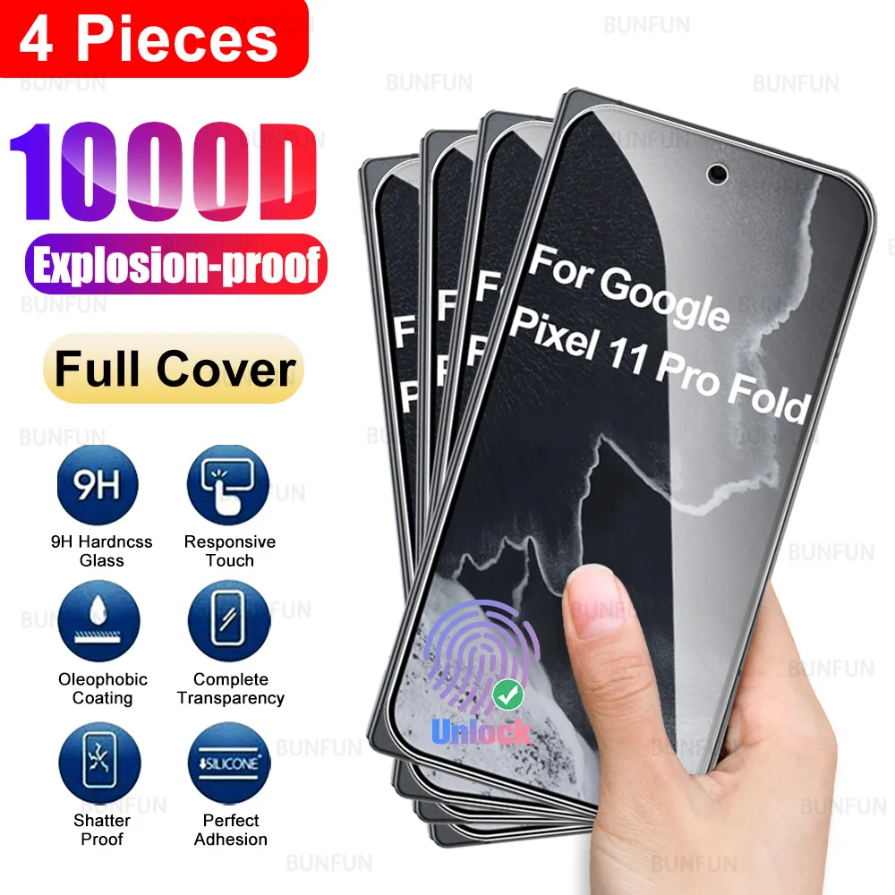 4-Pack Tempered Glass Screen Protector - Case Friendly and Durable