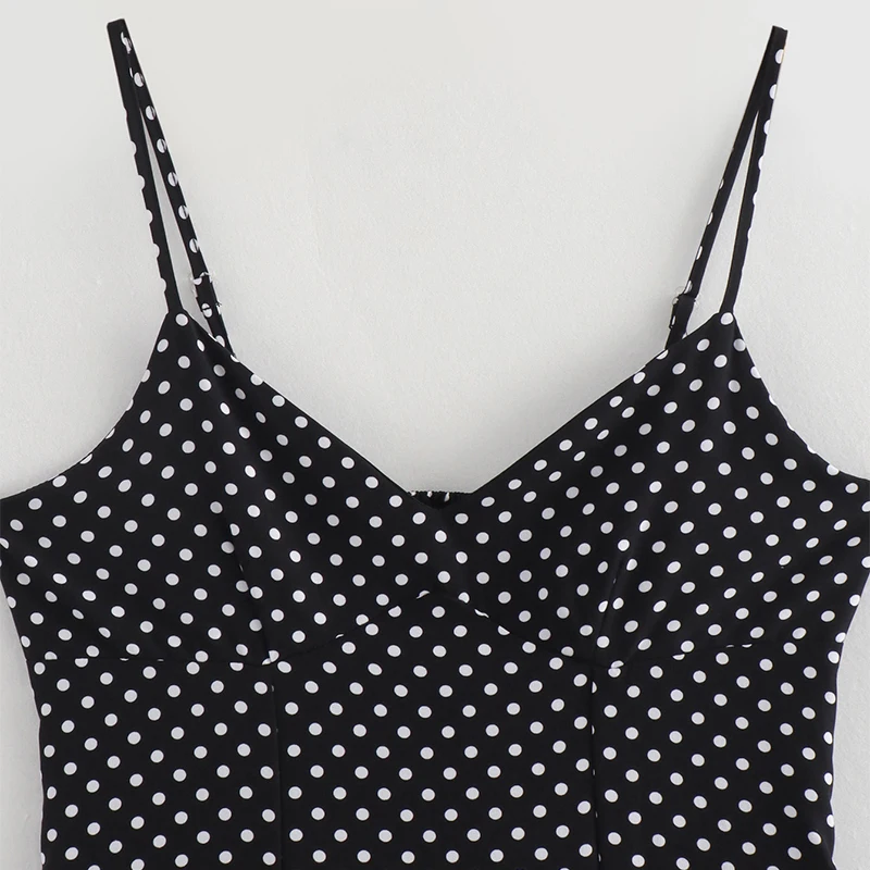 Elegant Dot Strapless Maxi Dress Women Pleat V-neck Sleeveless Backless High Waist A-line Dresses 2025 Summer Vacation Robes New