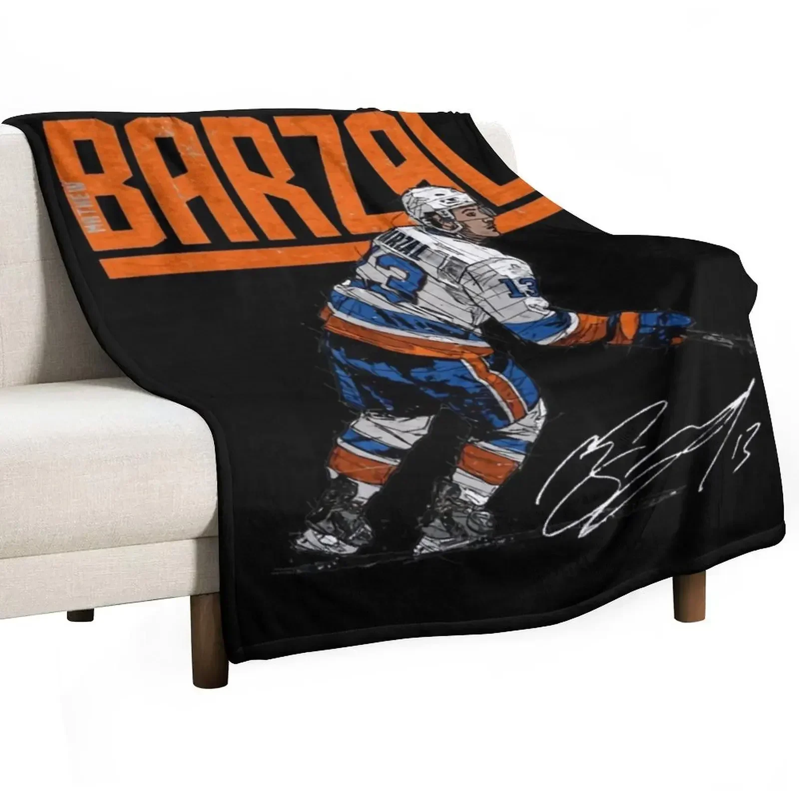 

Mathew Barzal Hyper Throw Blanket Plaid heavy to sleep Blankets
