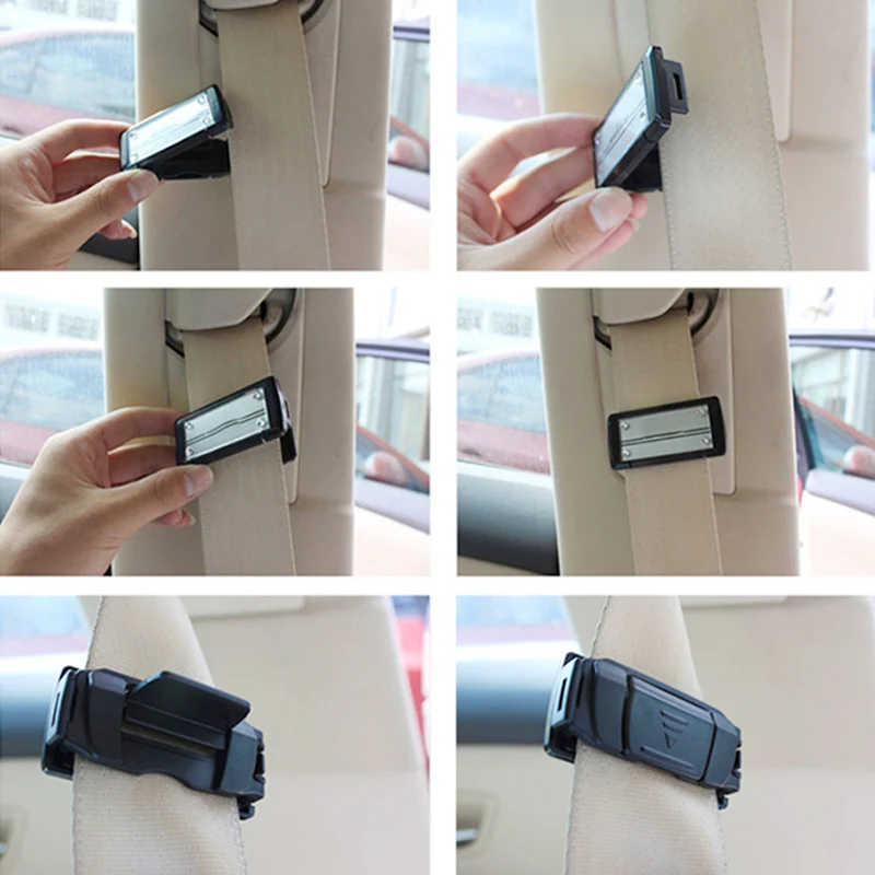 2Pcs Adjustable Car Safety Seat Belts Holder Stopper Buckle Clamp Portable Vehicle Safety Belt Clip Car Interior Accessories seat belt clip seat belt stopper seat belt adjuster
