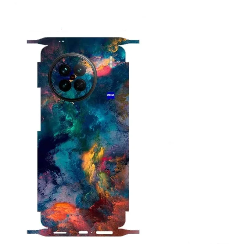 3M Colorful Pattern Matte Skin Film Phone Back Wrap Sticker Per Vivo X90 X90 Pro Plus X90S Full Cover Wrap Films