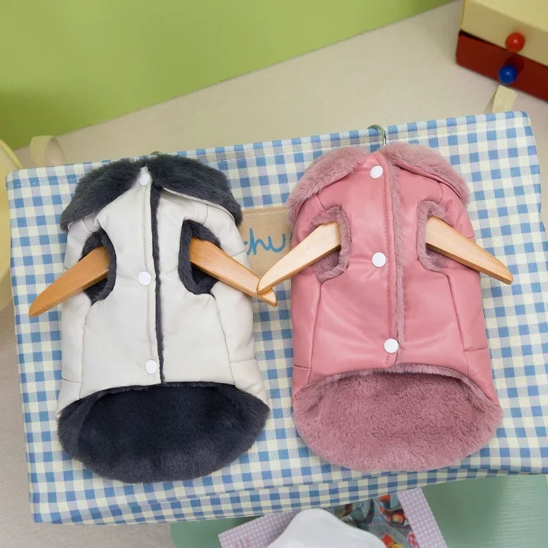 Fur Collar Warm Pet Jacket Vest for Small Medium Dogs Cats Waterproof Coat Winter Chihuahua Maltese Clothes Pug Puppy Apparels - Image 4