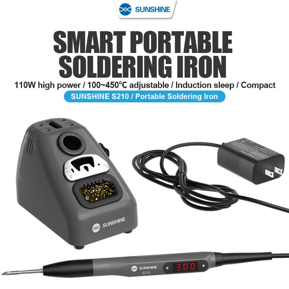 

SUNSHINE Smart S210 Portable Soldering Iron For Mobile Phone Repair Welding Tools Universal C210 Series Soldering Iron Tips