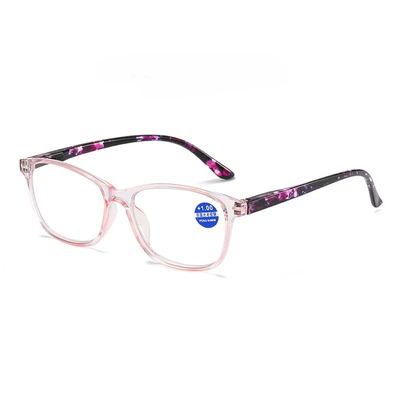 Seemfly-Lunettes carrées imprimées pour femmes et hommes, lunettes de lecture, loupe, dioptrie presbyte, + 1.0, + 1.5, + 2-, + 4.0, mode