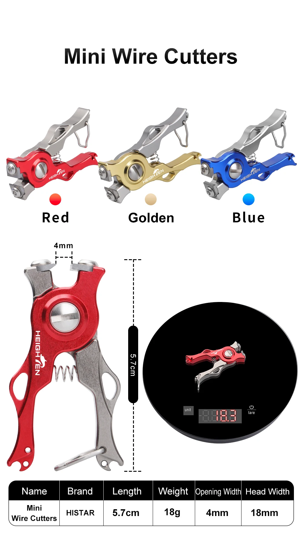 HISTAR 1Pc Outdoor Mini Tragbare Wolfram Stahl Klinge Starke Frühling Angeln Werkzeug Zubehör Multitool Draht Schneider – Detail 5