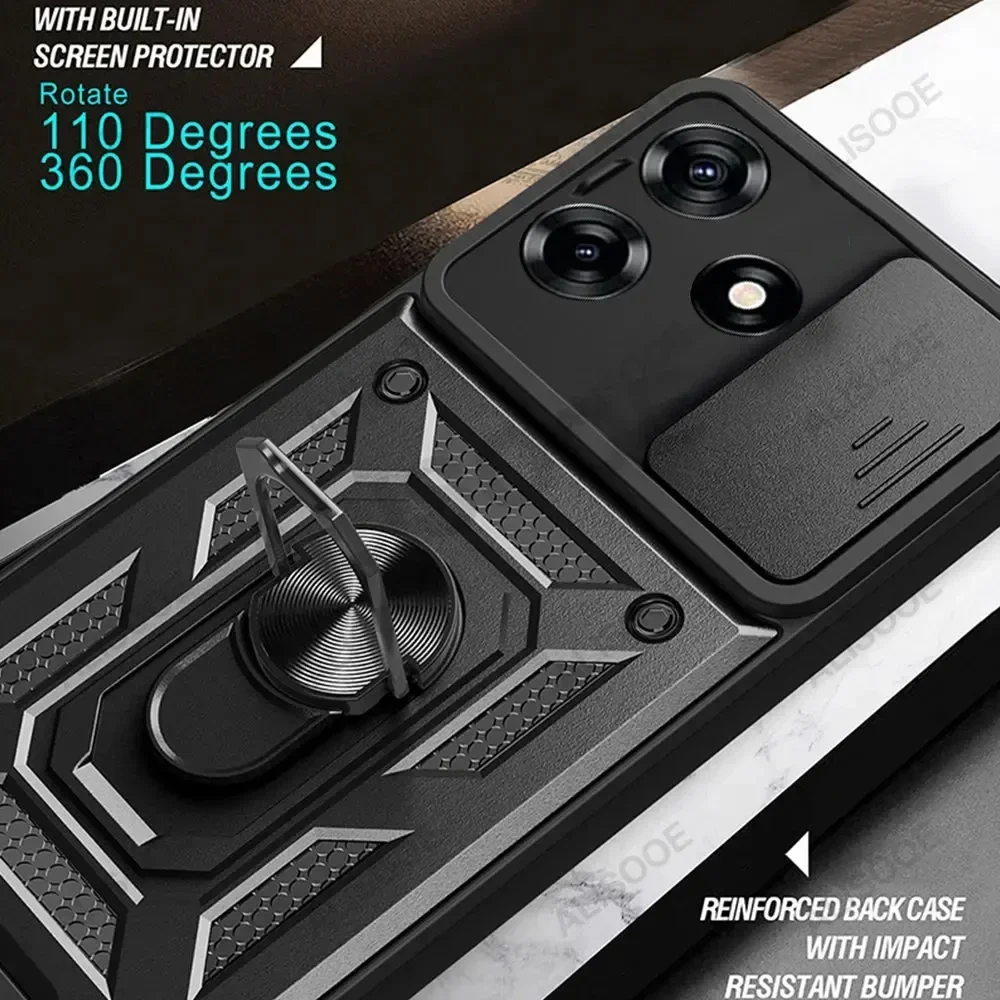 Phone Case Camera Protector Case Slide Camera Funda for ZTE Axon 50 Lite