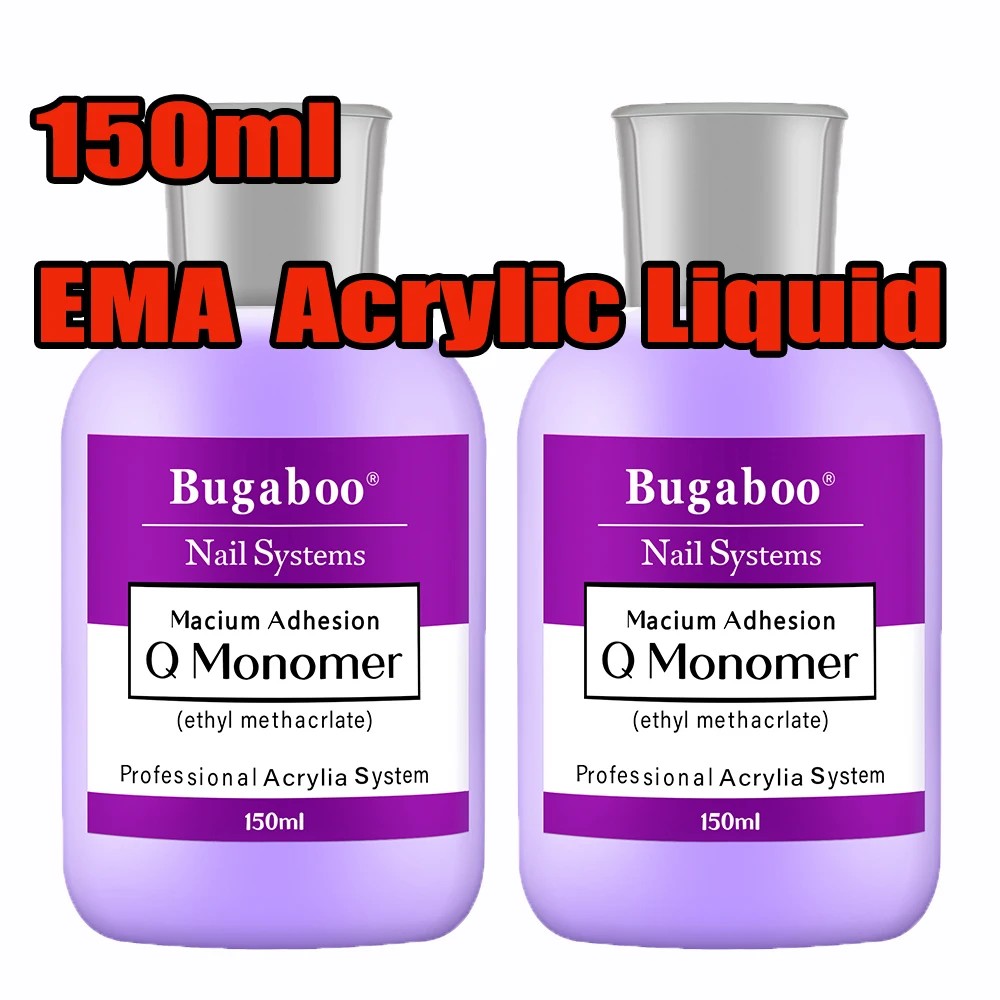 

150/120/75/40ml Profession EMA Acrylic Liquid Fast-Dry Purple Acrylic Crystal Liquid DIY Extension Nail Tips Manicure Liquid &*&