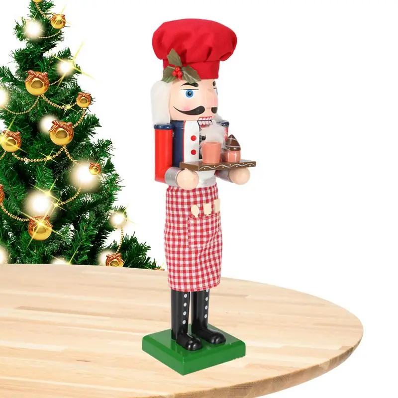 

Baking Nutcracker Chef Christmas Decorations Desktop Nutcracker Xmas Table Ornament Chef Baker Cook Wooden Nutcracker Puppet