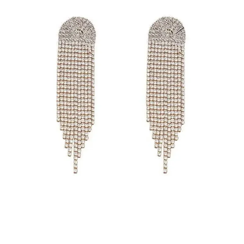 

LVK10 женские ювелирные изделия, серьги с кисточками, роскошные модные аксессуары для свадебных вечеринок