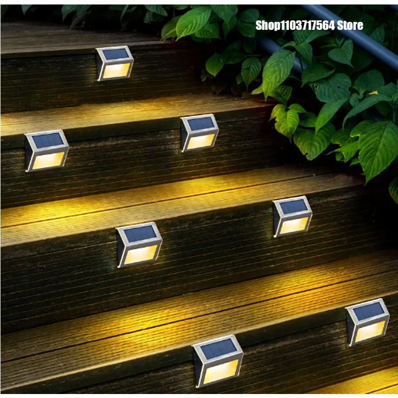 Solar stair step light outdoor waterproof induction step light Outdoor lighting walk light garden foot light